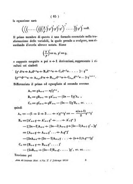 Annali di scienze matematiche e fisiche