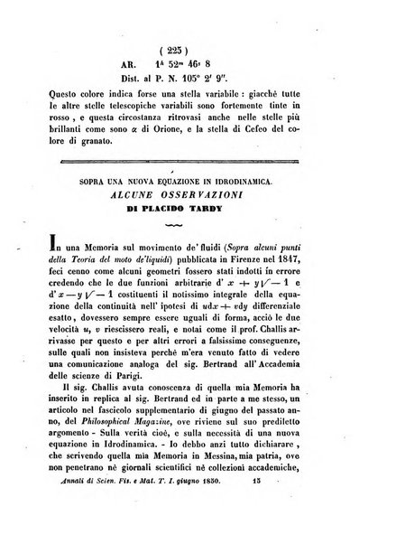 Annali di scienze matematiche e fisiche