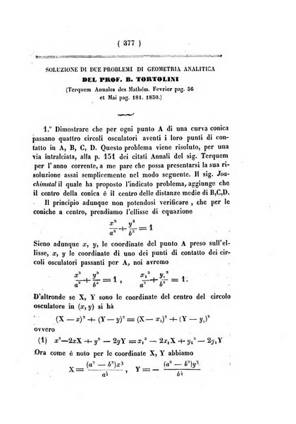 Annali di scienze matematiche e fisiche