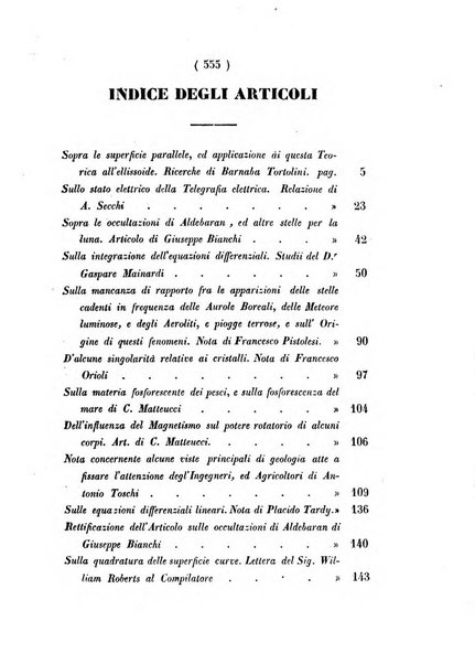 Annali di scienze matematiche e fisiche