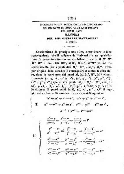 Annali di scienze matematiche e fisiche