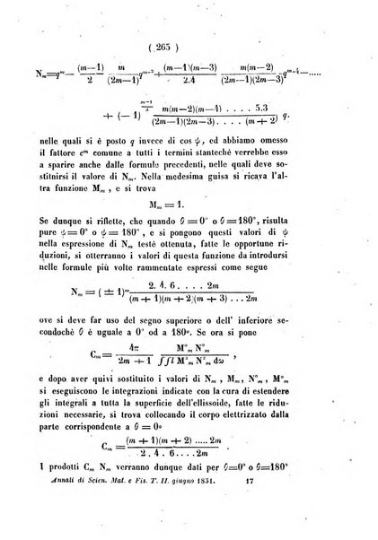 Annali di scienze matematiche e fisiche