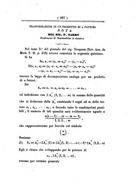 Annali di scienze matematiche e fisiche