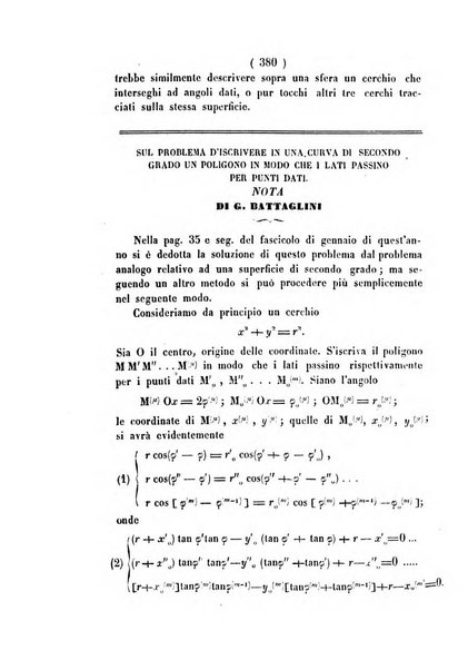 Annali di scienze matematiche e fisiche