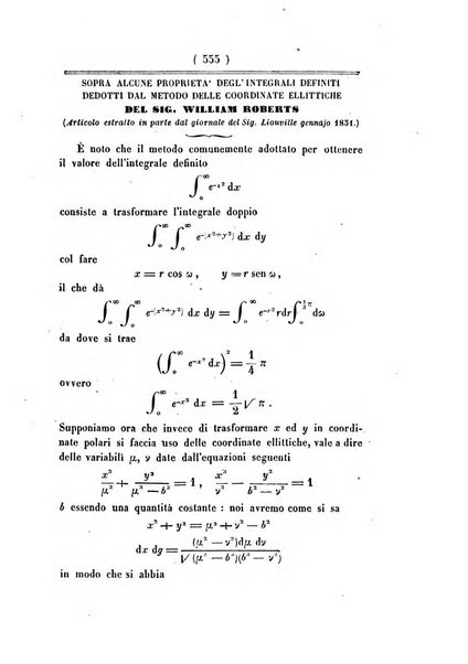 Annali di scienze matematiche e fisiche