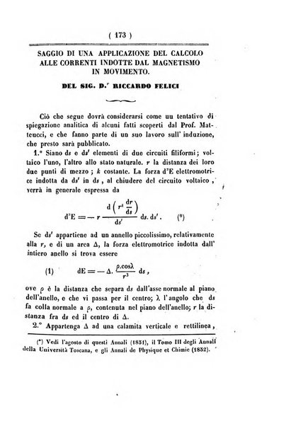 Annali di scienze matematiche e fisiche