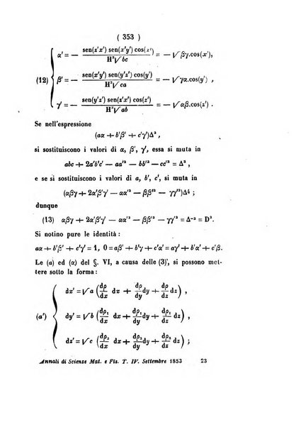 Annali di scienze matematiche e fisiche