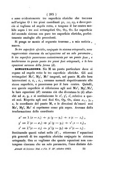 Annali di scienze matematiche e fisiche