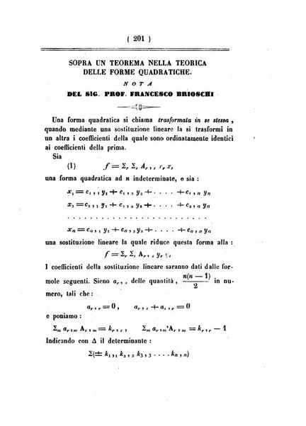 Annali di scienze matematiche e fisiche