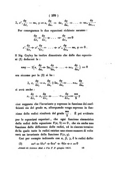 Annali di scienze matematiche e fisiche