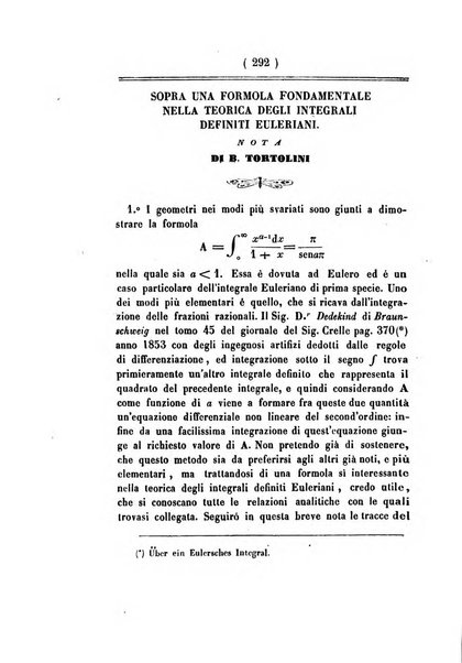 Annali di scienze matematiche e fisiche