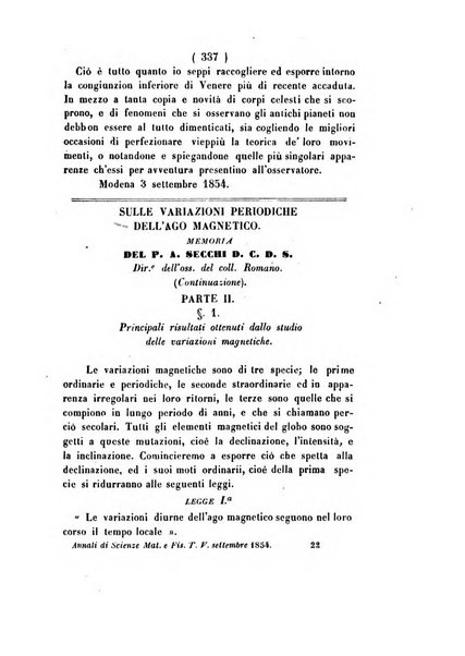 Annali di scienze matematiche e fisiche