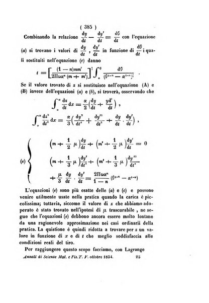 Annali di scienze matematiche e fisiche