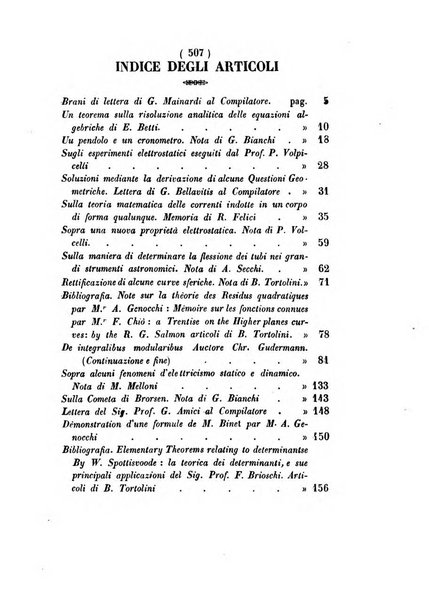 Annali di scienze matematiche e fisiche