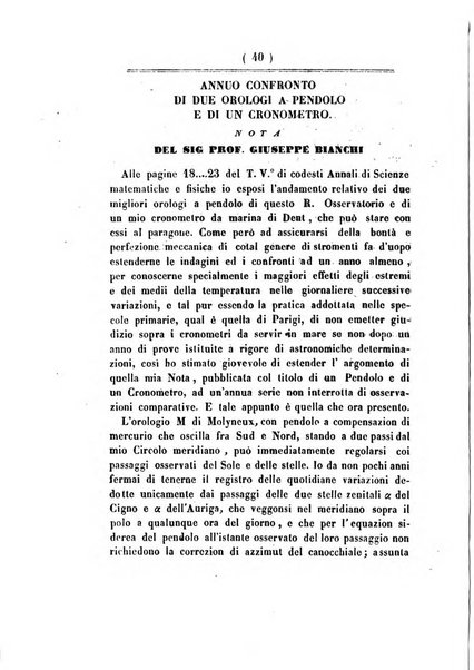 Annali di scienze matematiche e fisiche