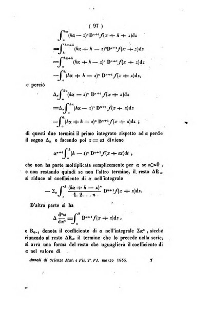 Annali di scienze matematiche e fisiche