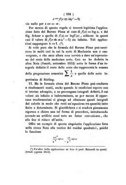 Annali di scienze matematiche e fisiche