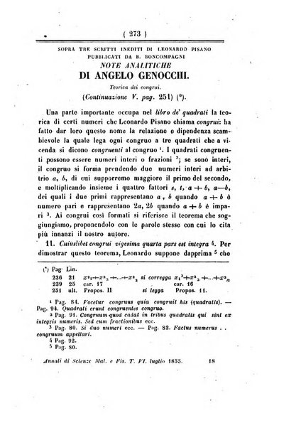 Annali di scienze matematiche e fisiche