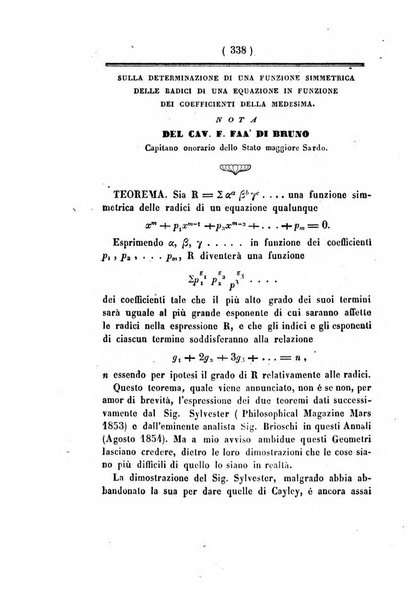 Annali di scienze matematiche e fisiche