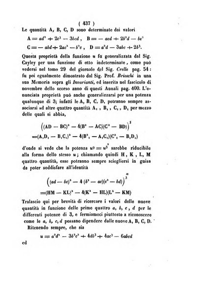 Annali di scienze matematiche e fisiche