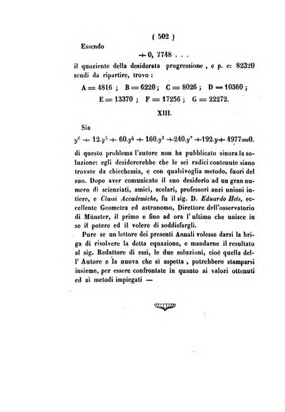 Annali di scienze matematiche e fisiche