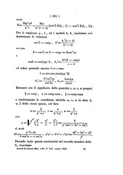 Annali di scienze matematiche e fisiche