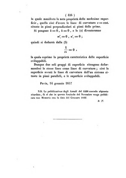 Annali di scienze matematiche e fisiche