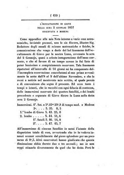 Annali di scienze matematiche e fisiche