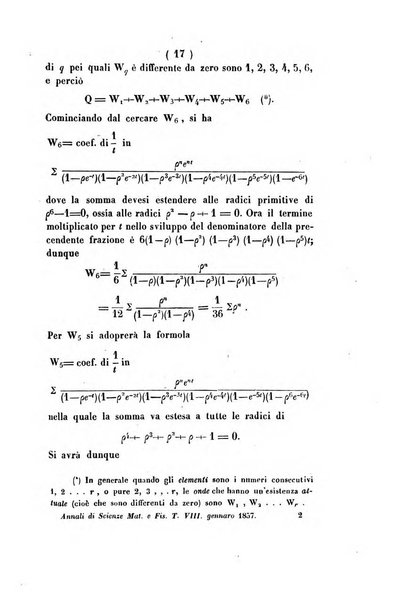 Annali di scienze matematiche e fisiche