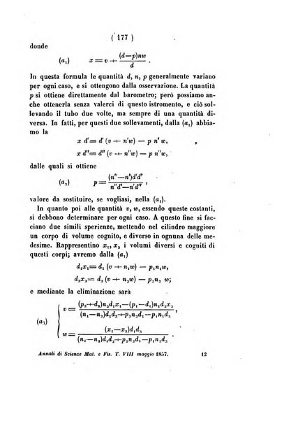 Annali di scienze matematiche e fisiche