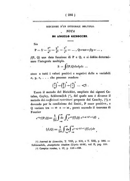 Annali di scienze matematiche e fisiche