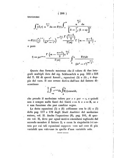 Annali di scienze matematiche e fisiche