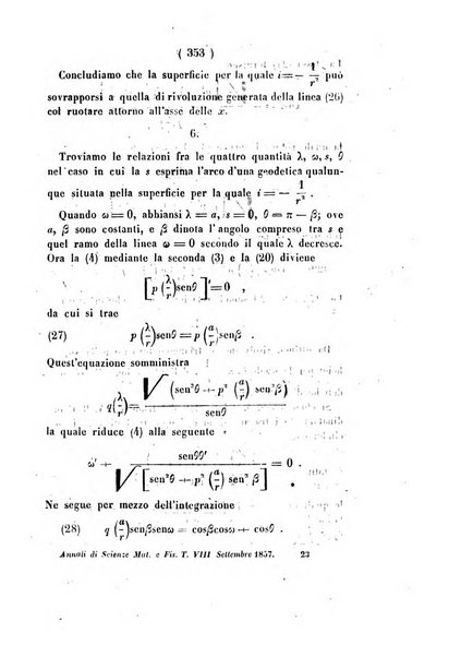 Annali di scienze matematiche e fisiche