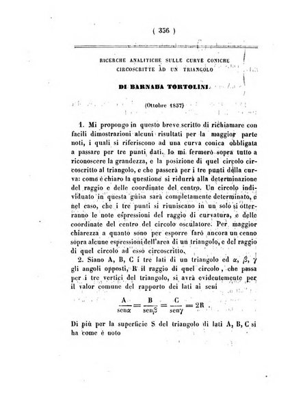 Annali di scienze matematiche e fisiche