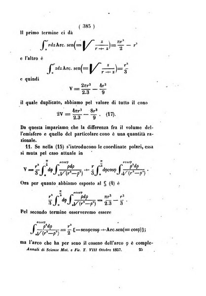 Annali di scienze matematiche e fisiche