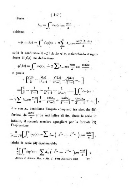 Annali di scienze matematiche e fisiche