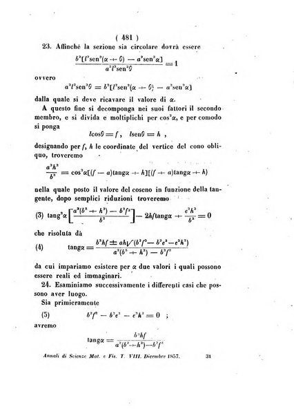 Annali di scienze matematiche e fisiche