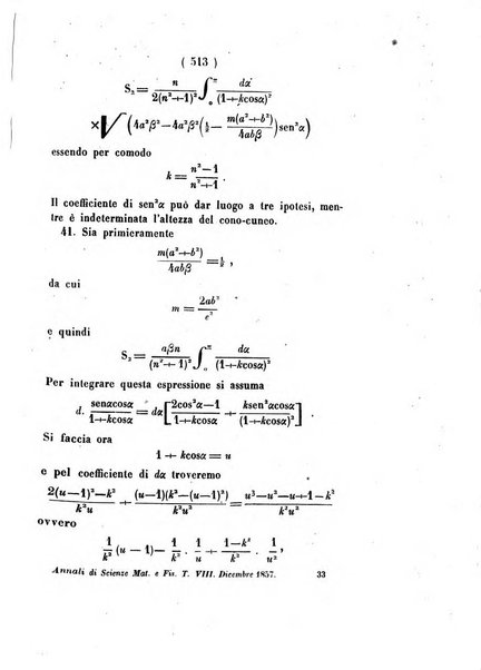 Annali di scienze matematiche e fisiche