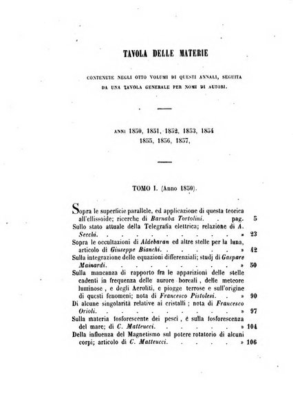 Annali di scienze matematiche e fisiche