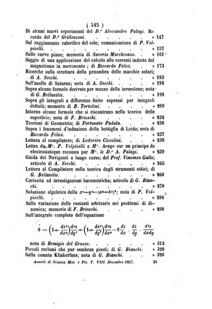 Annali di scienze matematiche e fisiche