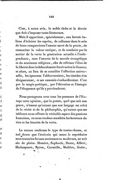 L'esule giornale di letteratura italiana antica e moderna