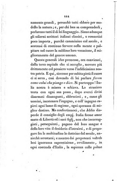 L'esule giornale di letteratura italiana antica e moderna