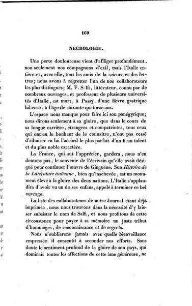 L'esule giornale di letteratura italiana antica e moderna