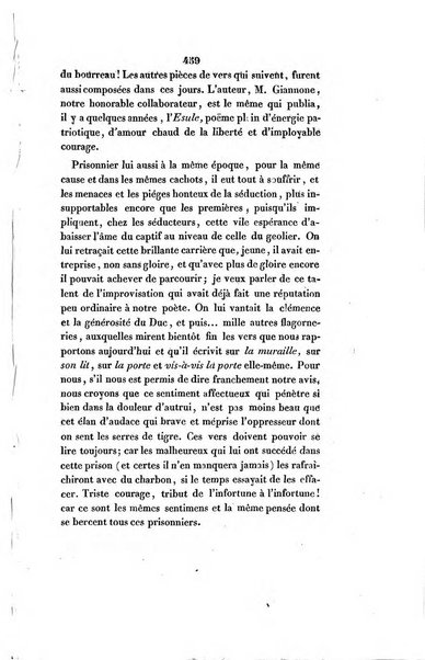 L'esule giornale di letteratura italiana antica e moderna