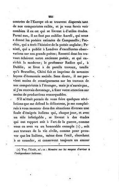 L'esule giornale di letteratura italiana antica e moderna