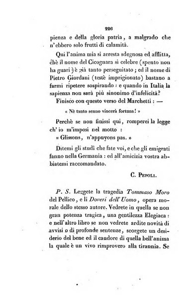 L'esule giornale di letteratura italiana antica e moderna