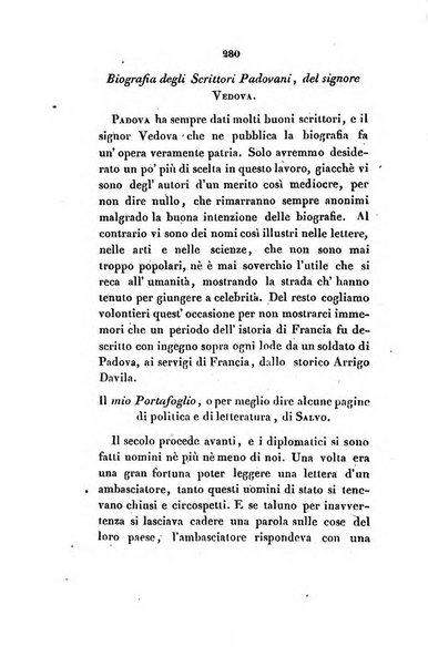 L'esule giornale di letteratura italiana antica e moderna