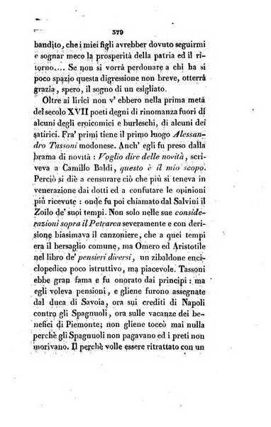 L'esule giornale di letteratura italiana antica e moderna