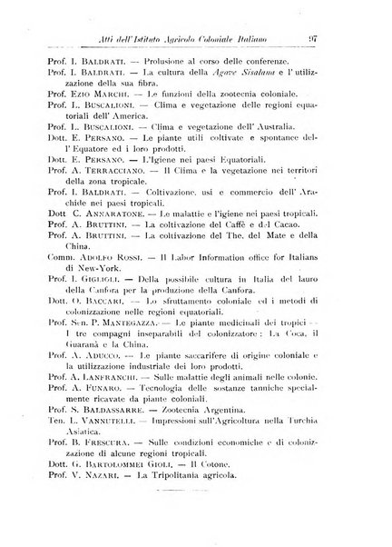 L'agricoltura coloniale organo dell'Istituto agricolo coloniale italiano e dell'Ufficio agrario sperimentale dell'Eritrea