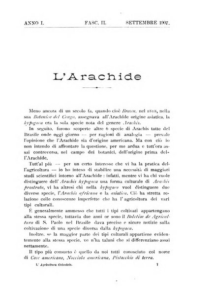 L'agricoltura coloniale organo dell'Istituto agricolo coloniale italiano e dell'Ufficio agrario sperimentale dell'Eritrea